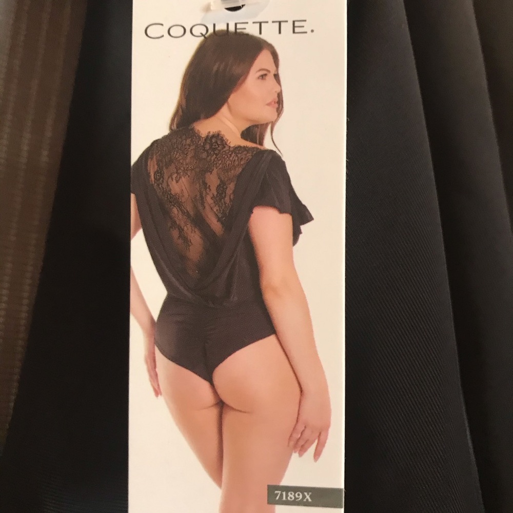 Cowl Back Teddy in Black